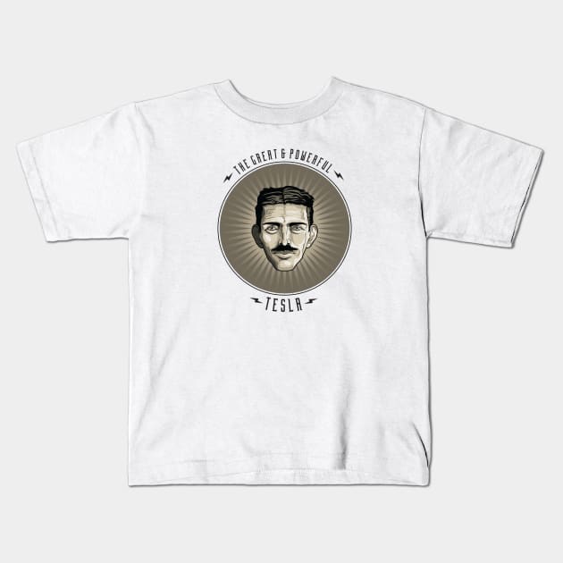 The Great & Powerful Tesla Kids T-Shirt by DubyaTee